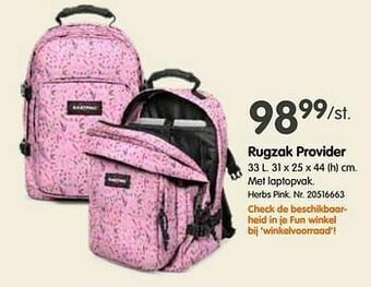 Fun Rugzak provider aanbieding
