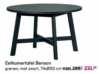Leen Bakker Eetkamertafel benson aanbieding