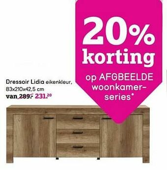 Leen Bakker Dressoir lidia aanbieding