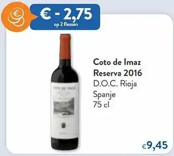OKay Coto de imaz reserva 2016 d.o.c. rioja spanje aanbieding