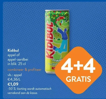 OKay Kidibul appel of appel-aardbei in blik 25 cl aanbieding