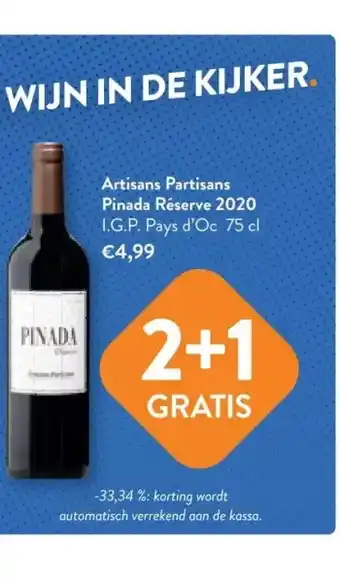 Artisans partisans pinada réserve 2020
