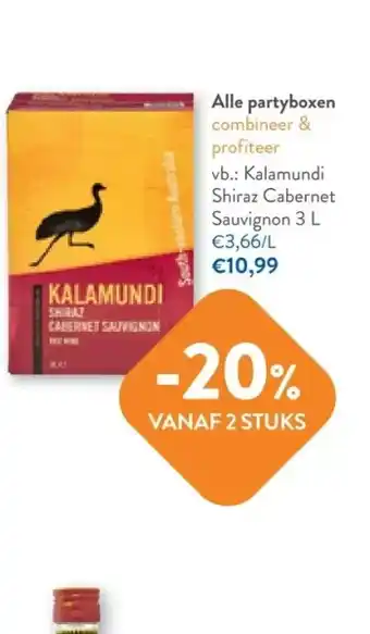 Alle partyboxen combineer & profiteer vb.: kalamundi shiraz cabernet sauvignon 3 l