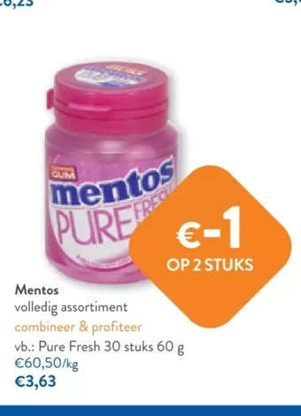 OKay Mentos volledig assortiment aanbieding