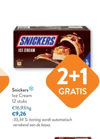 Snickers ice cream 12 stuks