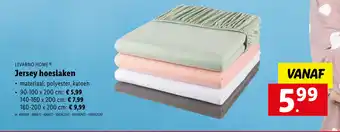 Lidl LIVARNO HOMEⓇ Jersey hoeslaken 90-100 x 200cm aanbieding