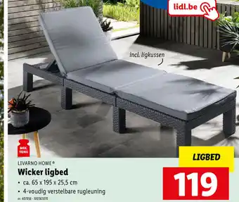 Lidl LIVARNO HOMEⓇ Wicker ligbed ca. 65 x 195 x 25.5cm aanbieding