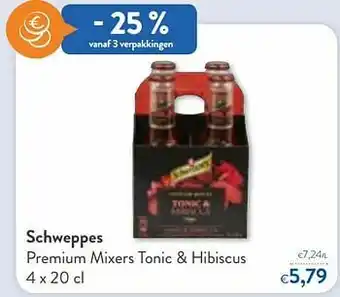 OKay Schweppes premium mixers tonic + hibiscus aanbieding