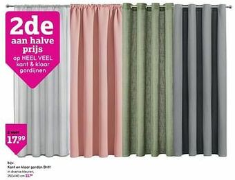 Leen Bakker Kant en klaar gordijn britt aanbieding