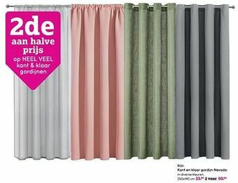 Leen Bakker Kant en klaar gordijn nevada aanbieding