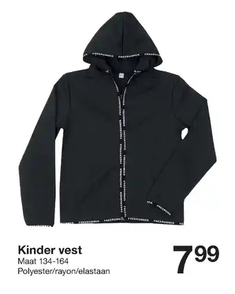 Zeeman Kinder vest Maat 134-164 aanbieding