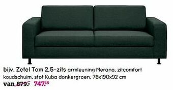 Leen Bakker Zetel tom 2,5-zits aanbieding