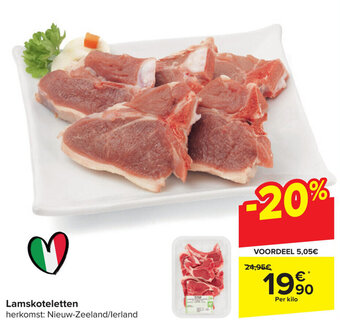 Carrefour Lamskoteletten aanbieding