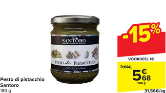 Carrefour Santoro Pesto di pistacchio 180g aanbieding