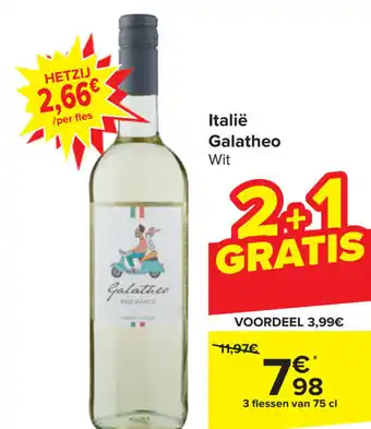 Carrefour Galatheo Wit 3 flessen van 75cl aanbieding