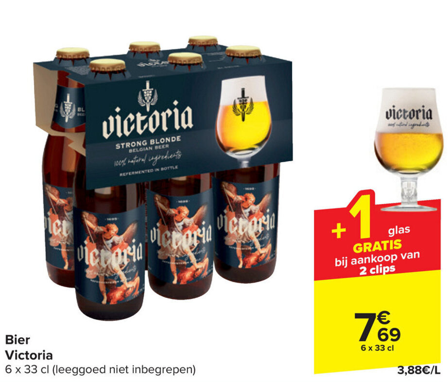 Victoria Bier 6 x 33cl promotie bij Carrefour