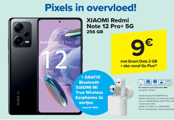 Carrefour XIAOMI Redmi Note 12 Pro+ 5G 256 GB met Smart Data 2 GB + abo vanaf Go Plus(a) aanbieding