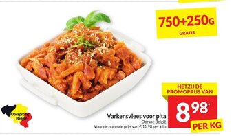 Intermarché Varkensvlees voor pita PER KG aanbieding