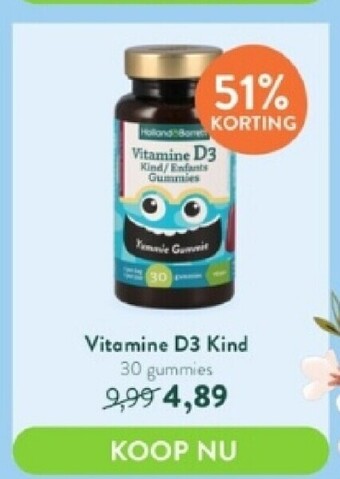 Holland & Barrett Vitamine d3 kind 30 gummies aanbieding