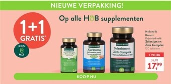 Holland & Barrett Selenium en zink complex 120 tabletten aanbieding