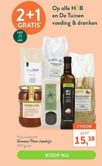Holland & Barrett Groene thee jasmijn 200 gram aanbieding