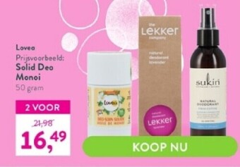 Holland & Barrett Solid deo monoi 50 gram aanbieding