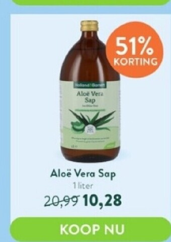 Holland & Barrett Aloë vera sap 1 liter aanbieding