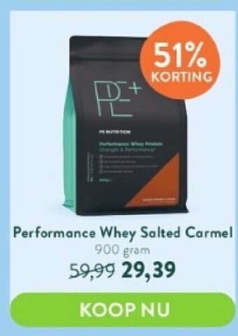 Holland & Barrett Performance whey salted carmel 900 gram aanbieding