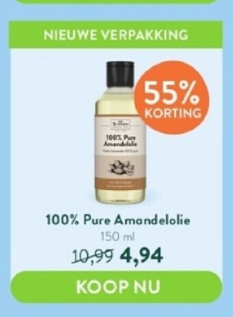 Holland & Barrett 100% pure amandelolie 150 ml aanbieding