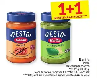 Intermarché Barilla Pesto Verschillende soorten Van 190g tot 200g aanbieding