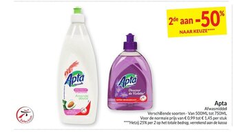 Intermarché Apta Afwasmiddel Verschillende soorten - Van 500ML tot 750ML aanbieding