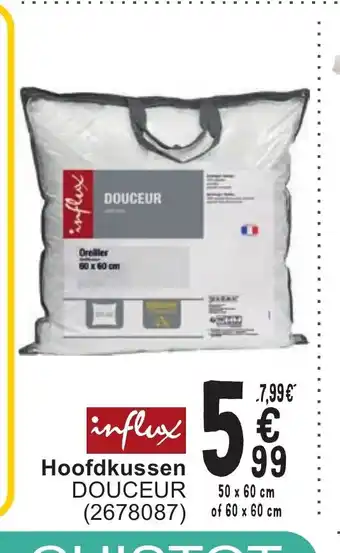 Cora influx Hoofdkussen DOUCEUR (2678087) 50 x 60 cm of 60 x 60 cm aanbieding