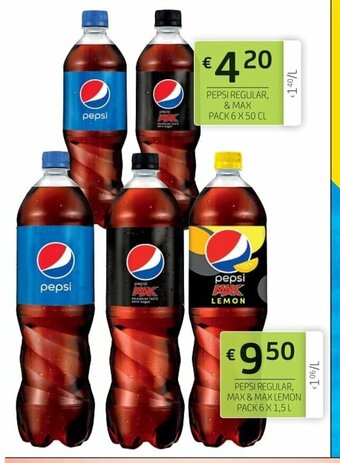 BelBev Pepsi Regular Max & Max Lemon aanbieding