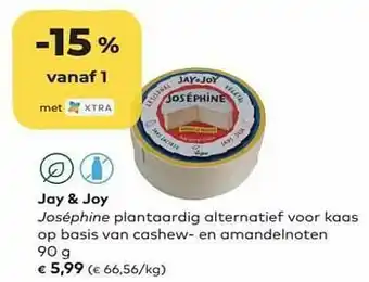 Jay + joy joséphine plantaardig alternatief voor kaas op basis van cashew- en amandelnoten