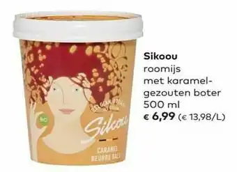 Bio Planet Sikoou roomijs met karamel- gezouten boter aanbieding
