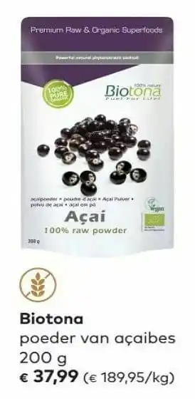 Bio Planet Biotona poeder van açaibes aanbieding