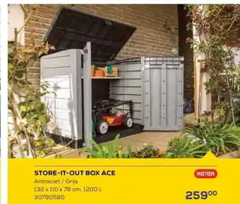 Store-it-out box ace antraciet / grijs 132 x 110 x 76 cm, 1200 l