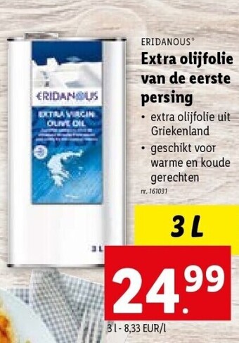 Extra olijfolie van de eerste persing