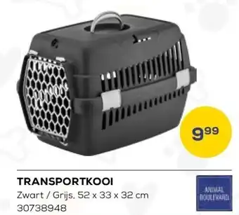 Supra Bazar Transportkooi zwart / grijs, 52 x 33 x 32 cm aanbieding