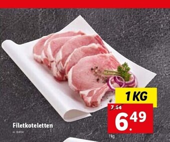 Lidl Filetkoteletten aanbieding