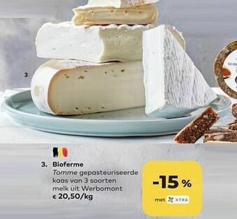 Bio Planet Bioferme tomme gepasteuriseerde kaas van 3 soorten melk uit werbomont aanbieding