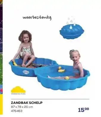 Zandbak schelp 87 x 78 x 20 cm