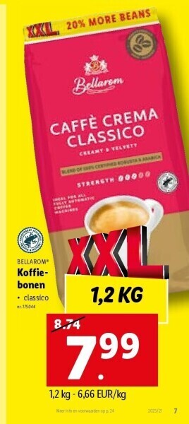 Lidl Koffiebonen aanbieding