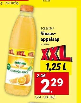 Lidl Sinaasappelsap aanbieding