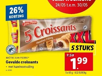 Lidl Gevulde croissants aanbieding