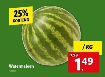 Lidl Watermeloen aanbieding