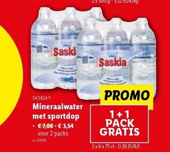 Lidl Mineraalwater met sportdop aanbieding