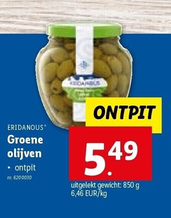 Lidl Groene olijven aanbieding