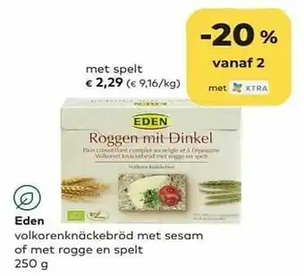 Bio Planet Eden met spelt aanbieding