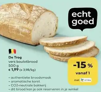 Bio Planet De trog vers boulotbrood aanbieding